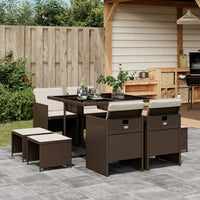 9-Delige Tuinset Poly Rattan