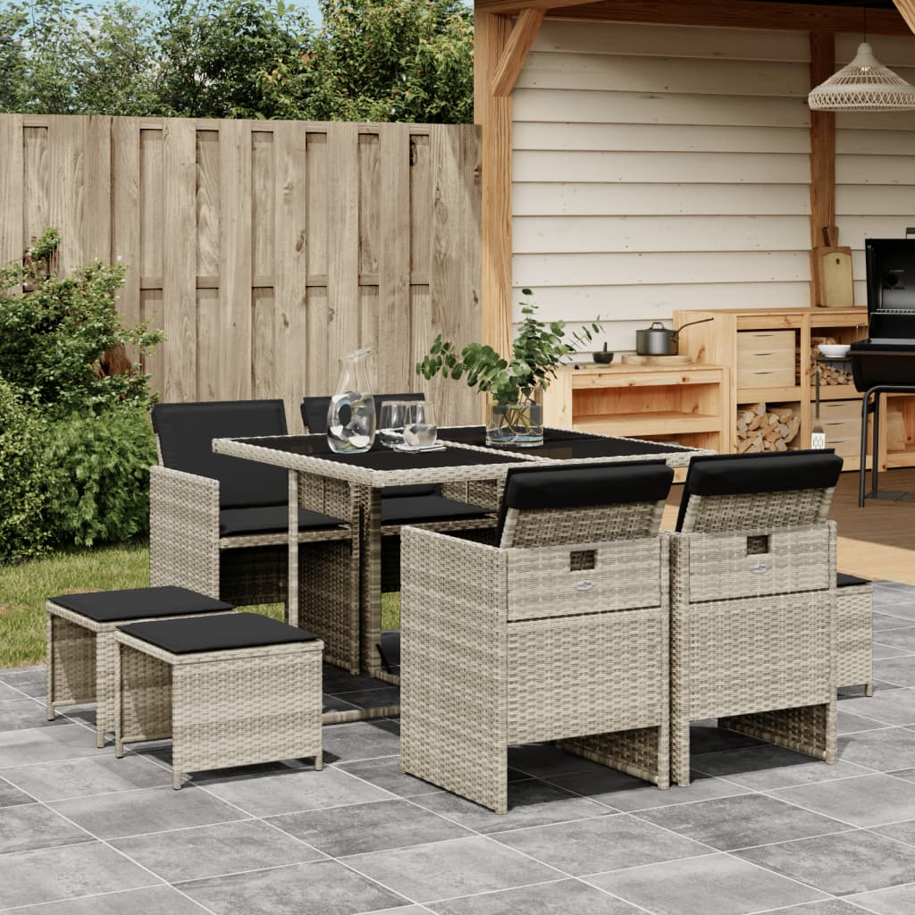 9-Delige Tuinset Poly Rattan
