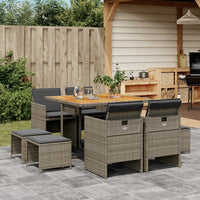 9-Delige Tuinset Poly Rattan