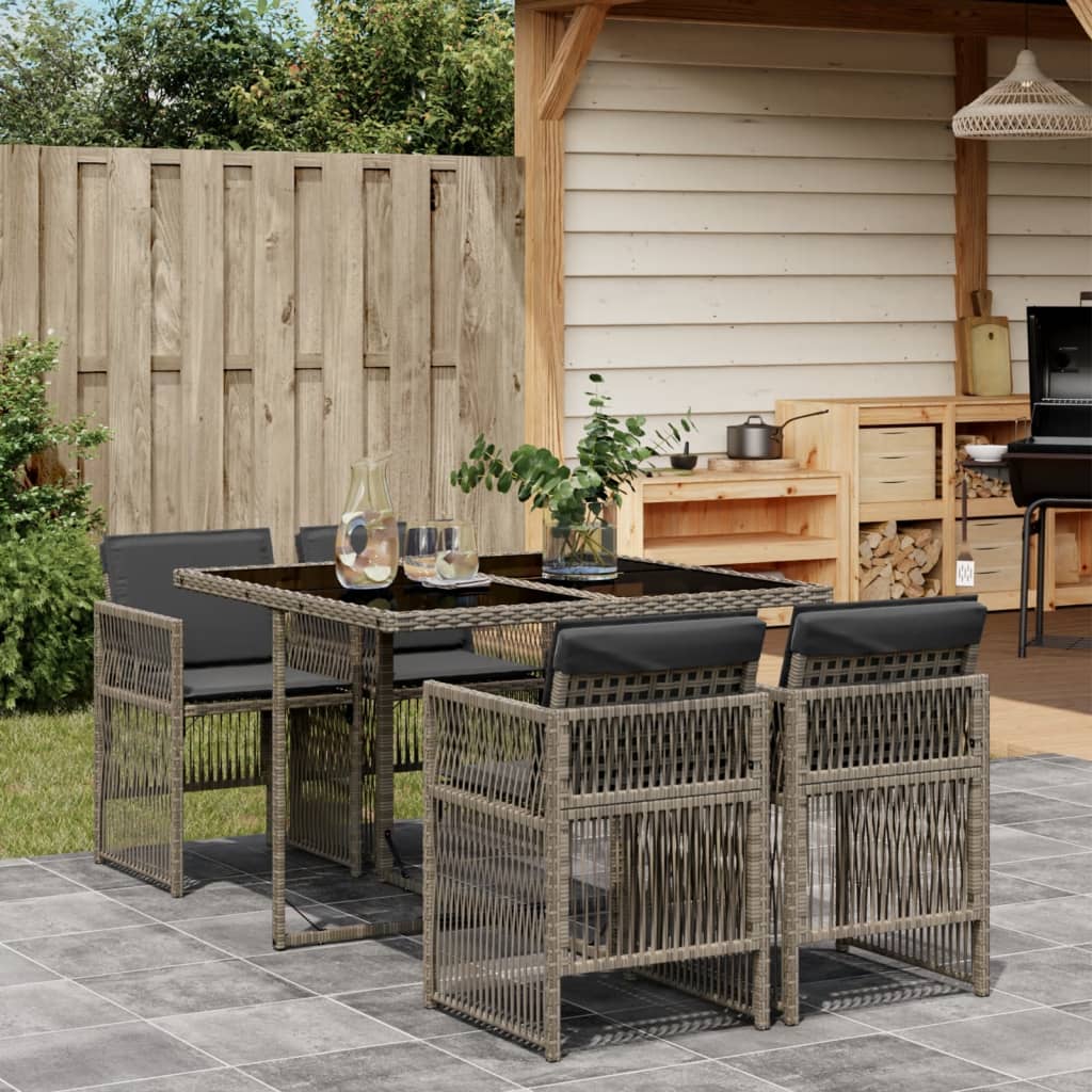 11-Delige Tuinset Met Kussens Poly Rattan