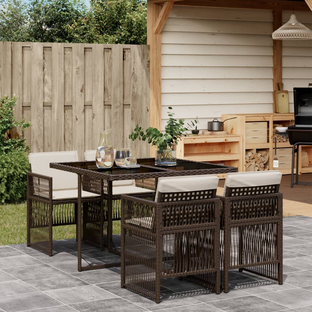 11-Delige Tuinset Met Kussens Poly Rattan