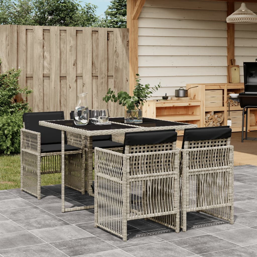 11-Delige Tuinset Met Kussens Poly Rattan