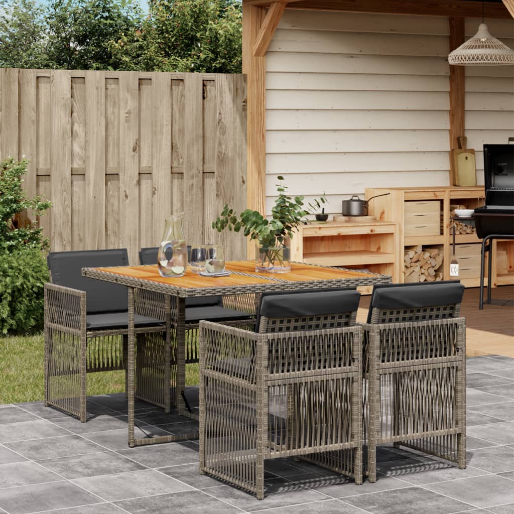 11-Delige Tuinset Met Kussens Poly Rattan