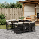 11-Delige Tuinset Met Kussens Poly Rattan