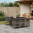 11-Delige Tuinset Met Kussens Poly Rattan