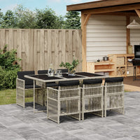 11-Delige Tuinset Met Kussens Poly Rattan