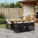 11-Delige Tuinset Met Kussens Poly Rattan
