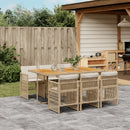 11-Delige Tuinset Met Kussens Poly Rattan