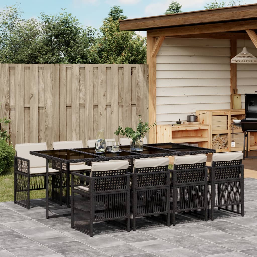 11-Delige Tuinset Met Kussens Poly Rattan