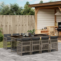 11-Delige Tuinset Met Kussens Poly Rattan