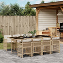 11-Delige Tuinset Met Kussens Poly Rattan