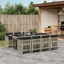 11-Delige Tuinset Met Kussens Poly Rattan