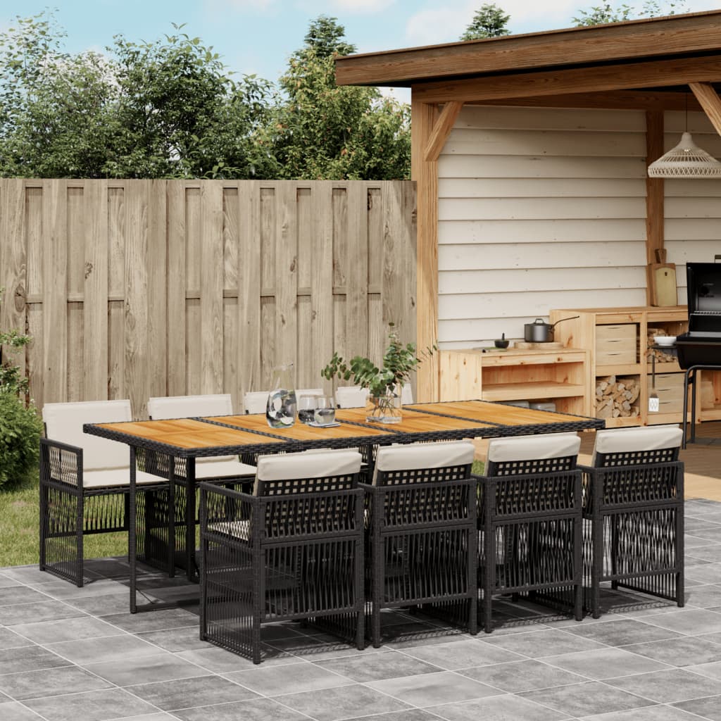 11-Delige Tuinset Met Kussens Poly Rattan