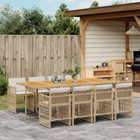 11-Delige Tuinset Met Kussens Poly Rattan