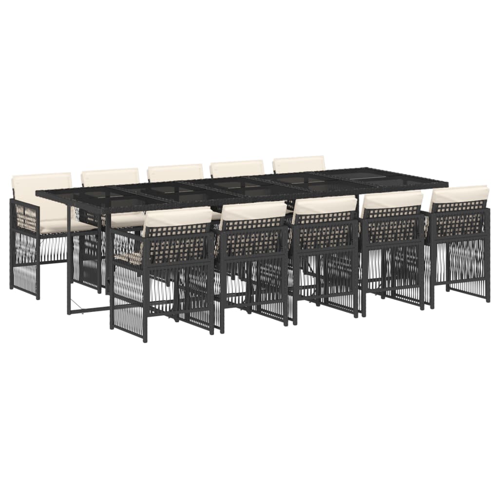 11-Delige Tuinset Met Kussens Poly Rattan