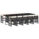 11-Delige Tuinset Met Kussens Poly Rattan
