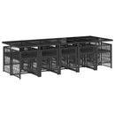 11-Delige Tuinset Met Kussens Poly Rattan