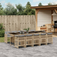 11-Delige Tuinset Met Kussens Poly Rattan
