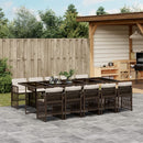 11-Delige Tuinset Met Kussens Poly Rattan