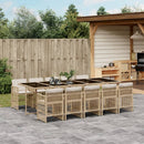 11-Delige Tuinset Met Kussens Poly Rattan