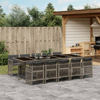 11-Delige Tuinset Met Kussens Poly Rattan