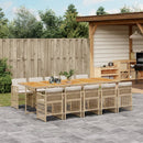 11-Delige Tuinset Met Kussens Poly Rattan