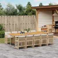 11-Delige Tuinset Met Kussens Poly Rattan