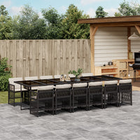 11-Delige Tuinset Met Kussens Poly Rattan