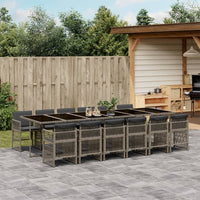 11-Delige Tuinset Met Kussens Poly Rattan