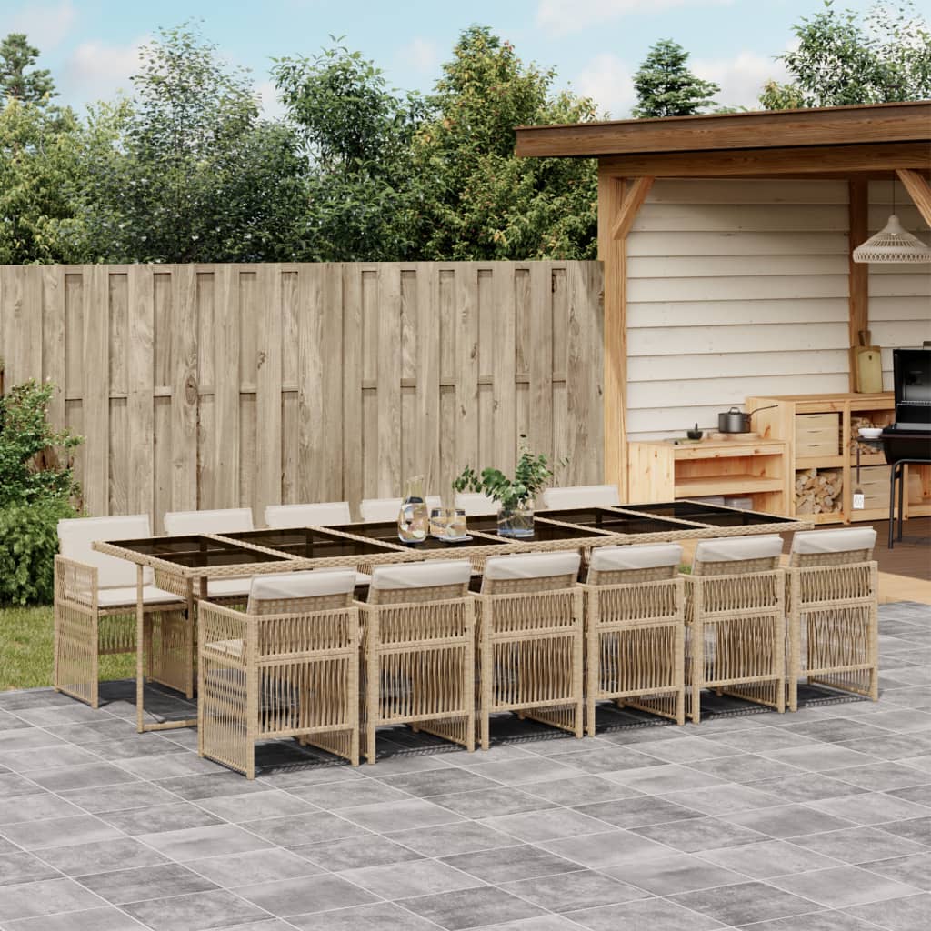 11-Delige Tuinset Met Kussens Poly Rattan