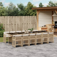 11-Delige Tuinset Met Kussens Poly Rattan