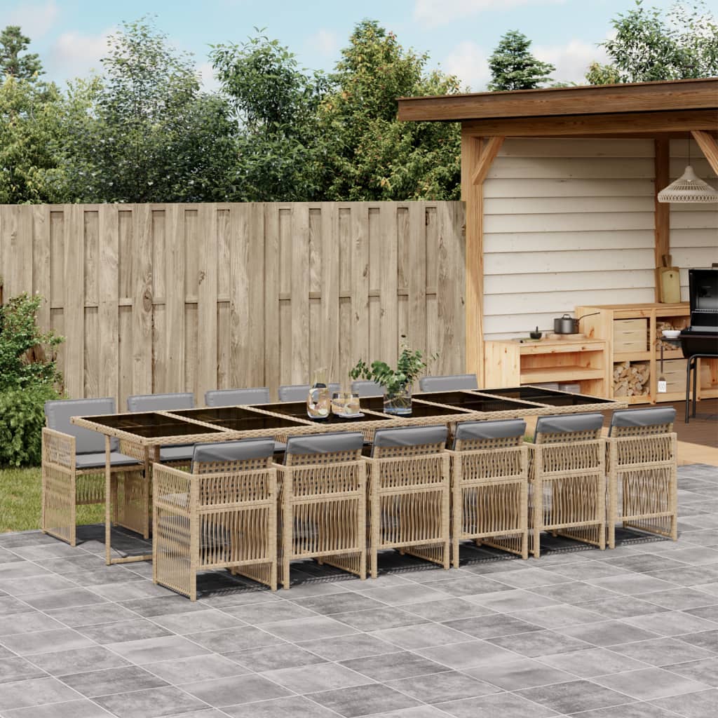 11-Delige Tuinset Met Kussens Poly Rattan