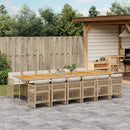 11-Delige Tuinset Met Kussens Poly Rattan