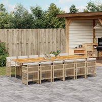 11-Delige Tuinset Met Kussens Poly Rattan