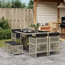 11-Delige Tuinset Met Kussens Poly Rattan