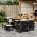 11-Delige Tuinset Met Kussens Poly Rattan