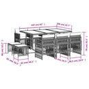 11-Delige Tuinset Met Kussens Poly Rattan