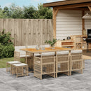 11-Delige Tuinset Met Kussens Poly Rattan