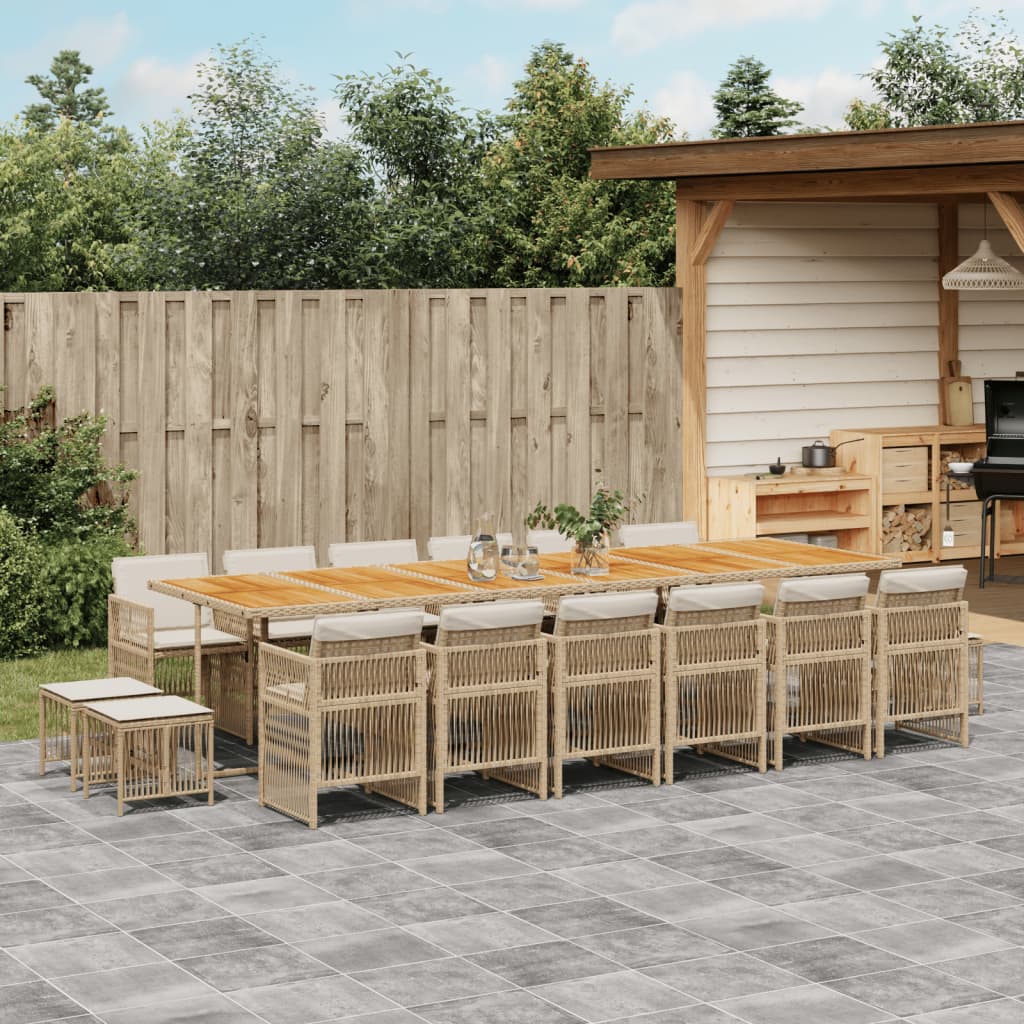 11-Delige Tuinset Met Kussens Poly Rattan