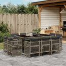 9-Delige Tuinset Met Kussens Poly Rattan