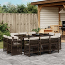 9-Delige Tuinset Met Kussens Poly Rattan