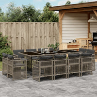 9-Delige Tuinset Met Kussens Poly Rattan