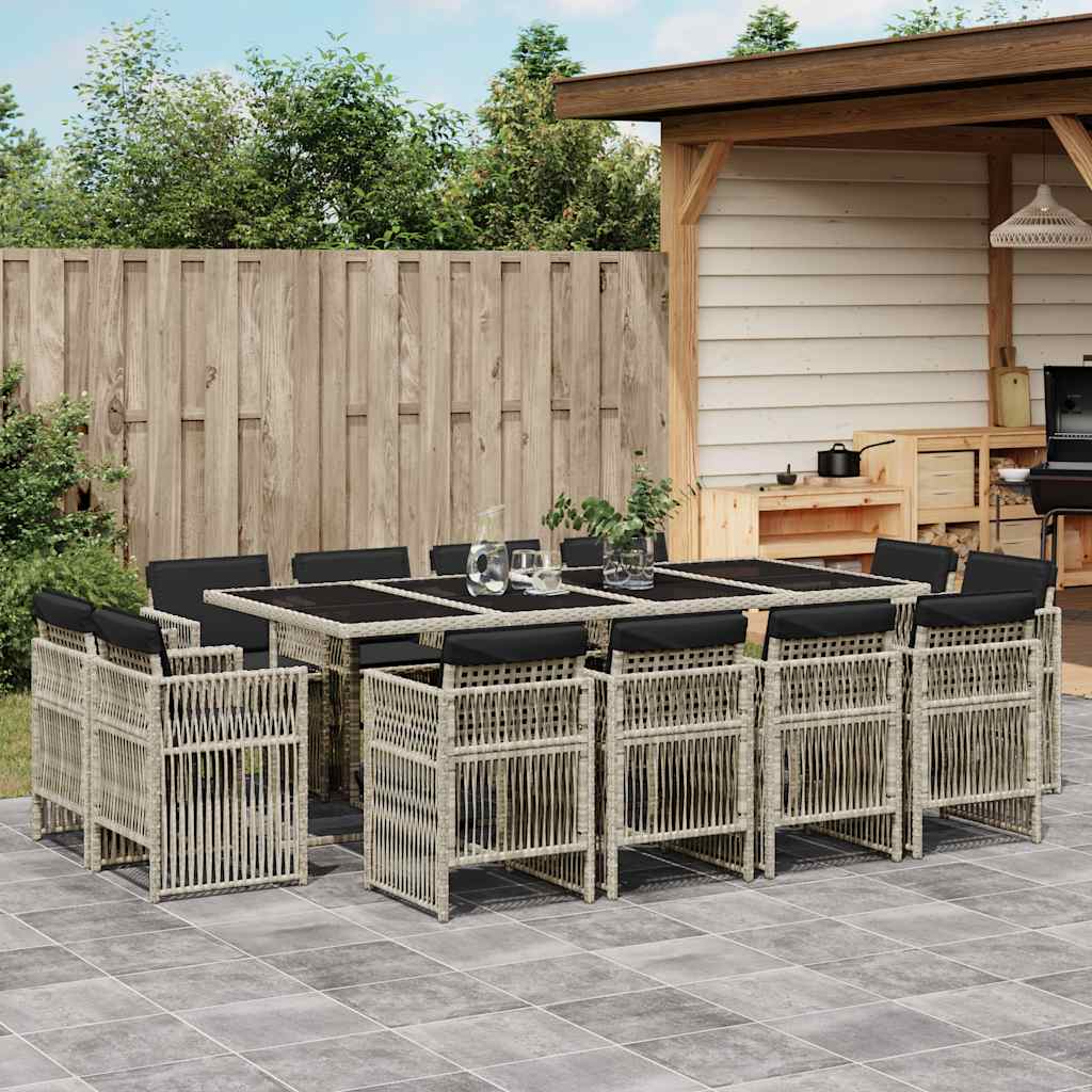 9-Delige Tuinset Met Kussens Poly Rattan