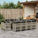 9-Delige Tuinset Met Kussens Poly Rattan