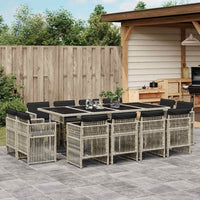 9-Delige Tuinset Met Kussens Poly Rattan