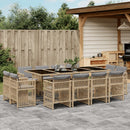 9-Delige Tuinset Met Kussens Poly Rattan