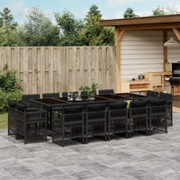 9-Delige Tuinset Met Kussens Poly Rattan