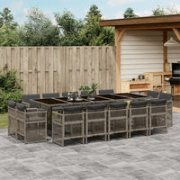 9-Delige Tuinset Met Kussens Poly Rattan