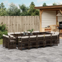 9-Delige Tuinset Met Kussens Poly Rattan