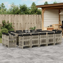 9-Delige Tuinset Met Kussens Poly Rattan